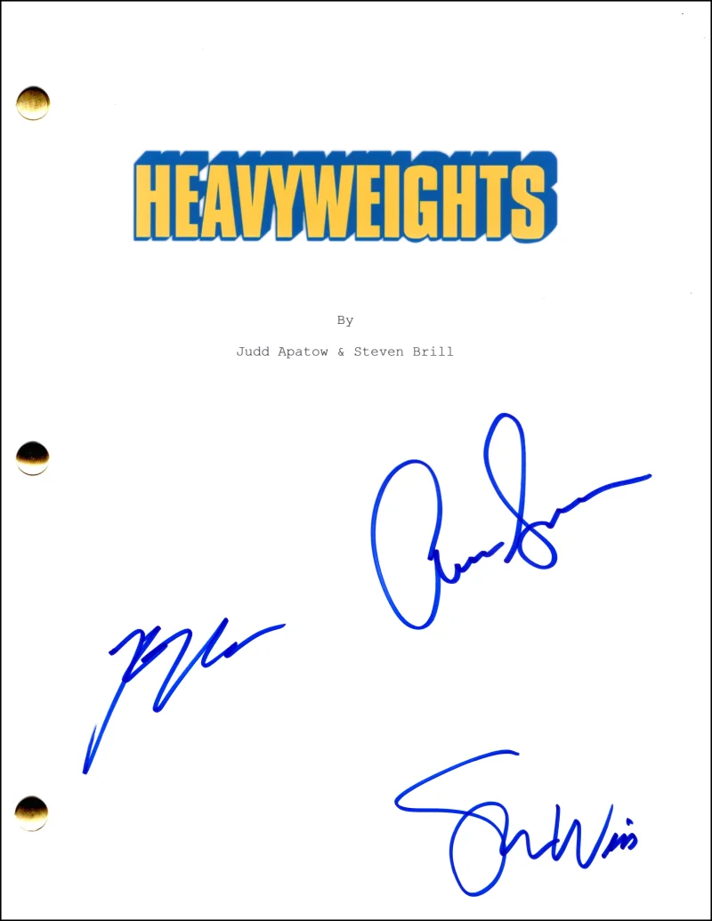 Aaron Schwartz, Kenan Thompson, Shaun Weiss — Aaron Schwartz Kenan Thompson & Weiss Signed Autograph Heavyweights Movie Script