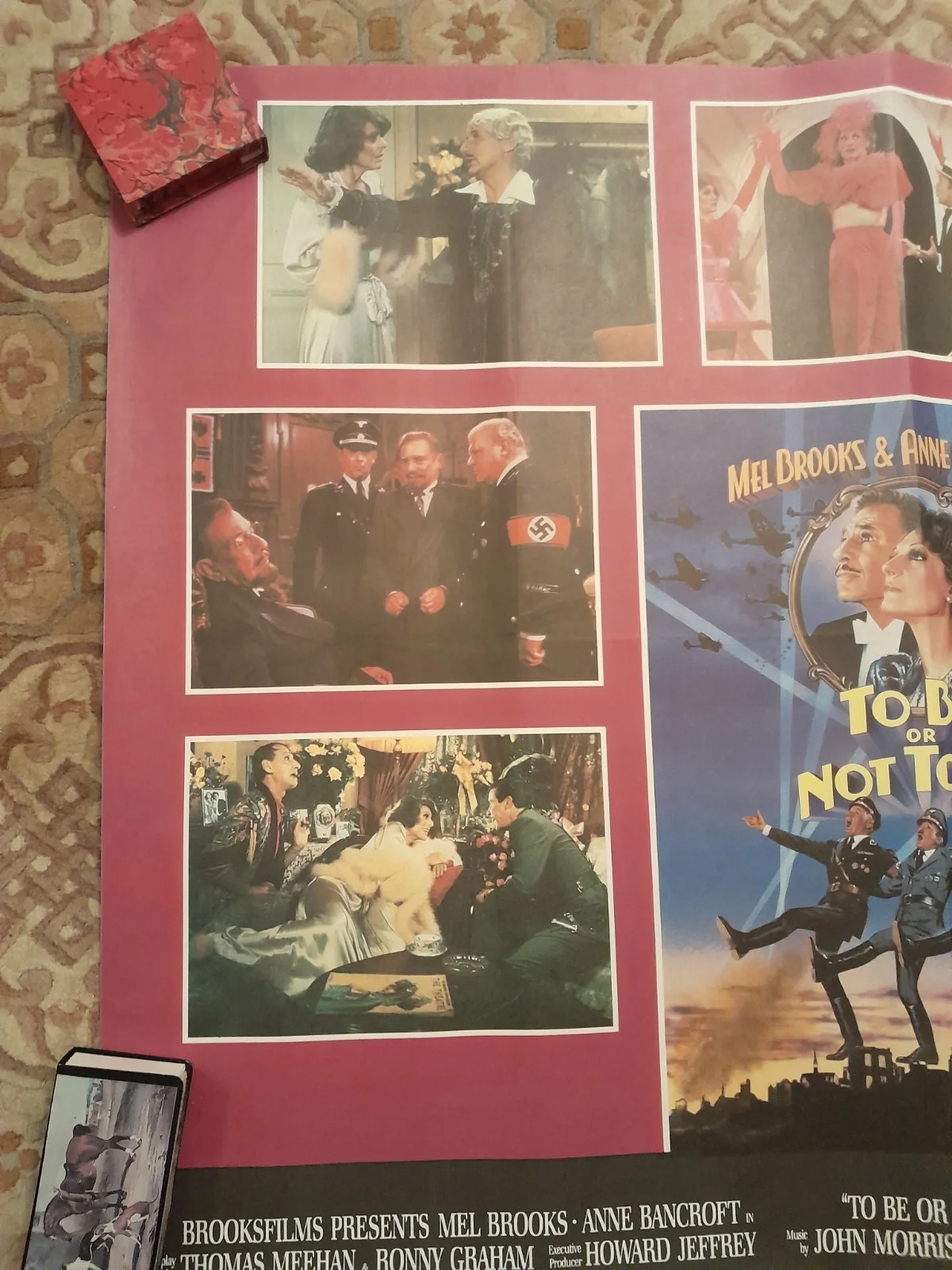 Vintage UK Quad Film Poster Mel Brooks & Ann Bancroft To Be Or Not To Be 1983, изображение 2