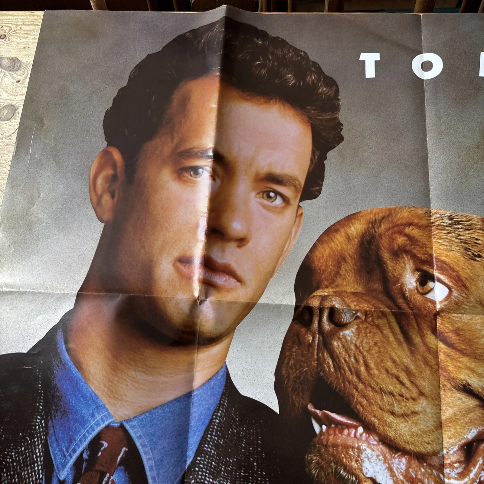 Original 1989 Quad Movie Film Poster Turner & Hooch - Tom Hanks, изображение 4