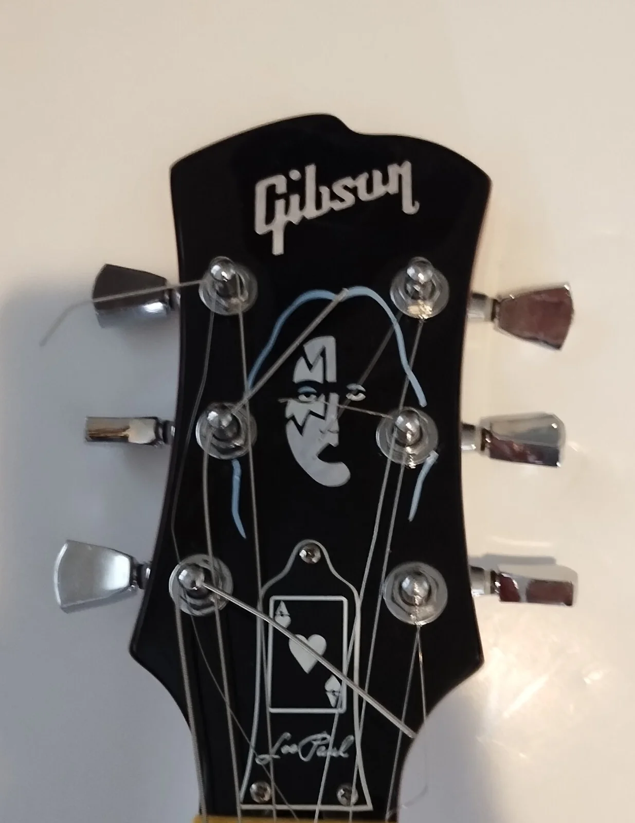 ACE FREHLEY SIGNED KISS SIGNED GUITAR CUSTOM GRAPHICS SPACE ACE LP JSA WPP318531, image 3