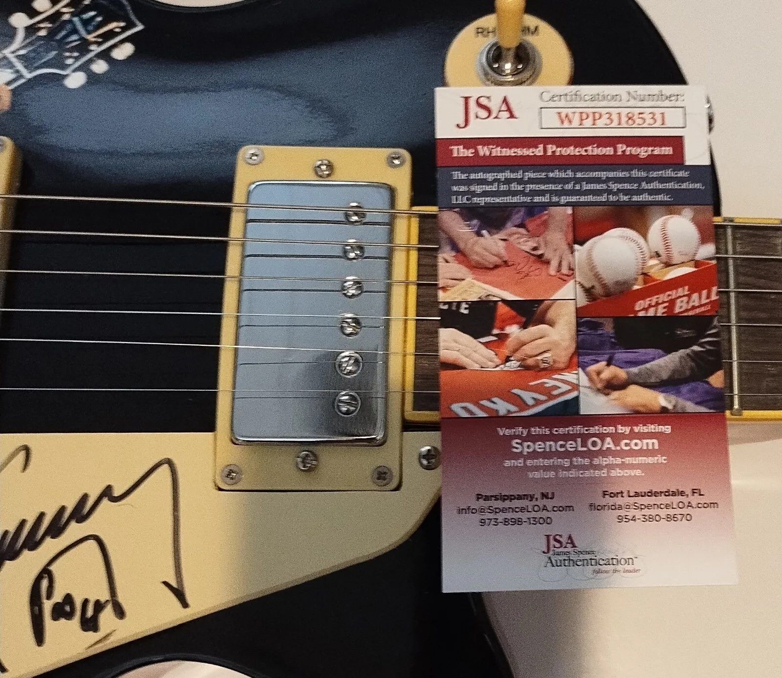 ACE FREHLEY SIGNED KISS SIGNED GUITAR CUSTOM GRAPHICS SPACE ACE LP JSA WPP318531, image 5