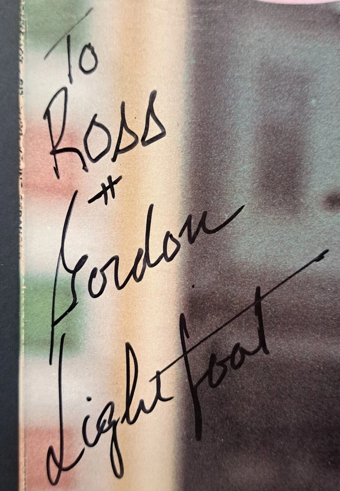 1970 Gordon Lightfoot Autographed Record Album Cover Signed Jacket JSA COA, изображение 2