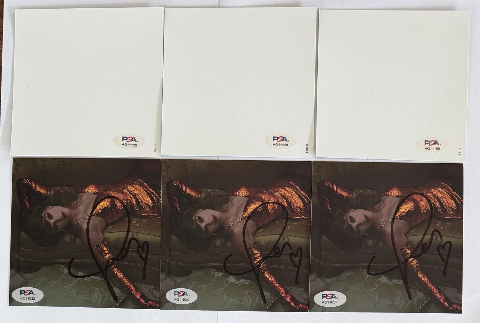 SIGNED TAYLOR SWIFT LIFE OF A SHOWGIRL PHOTOGRAPH #2 & CD PSA DNA COA AUTOGRAPH, изображение 2