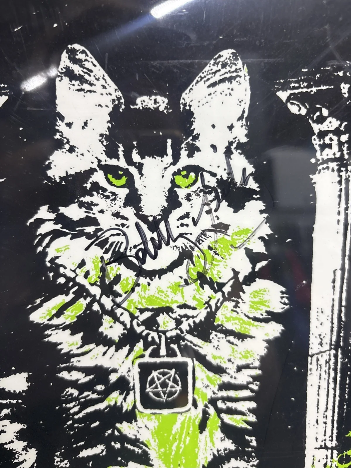 Framed Pentagram Autographed Poster 25x19, image 4