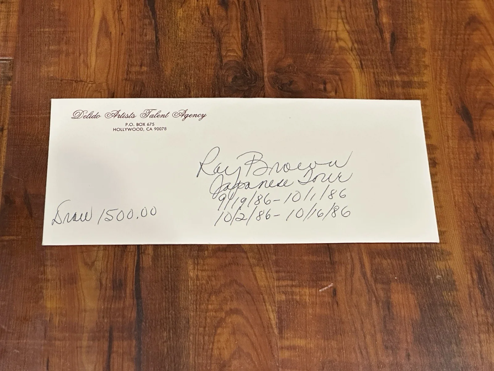 6 x Ray Brown Trio Jazz Draw Checks Signed Gene Harris Ron Eschete Mickey Roker, image 2