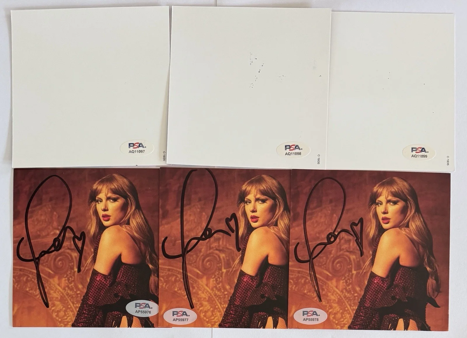 SIGNED TAYLOR SWIFT LIFE OF A SHOWGIRL SEXY PHOTO #3 & CD PSA DNA COA AUTOGRAPH, изображение 2