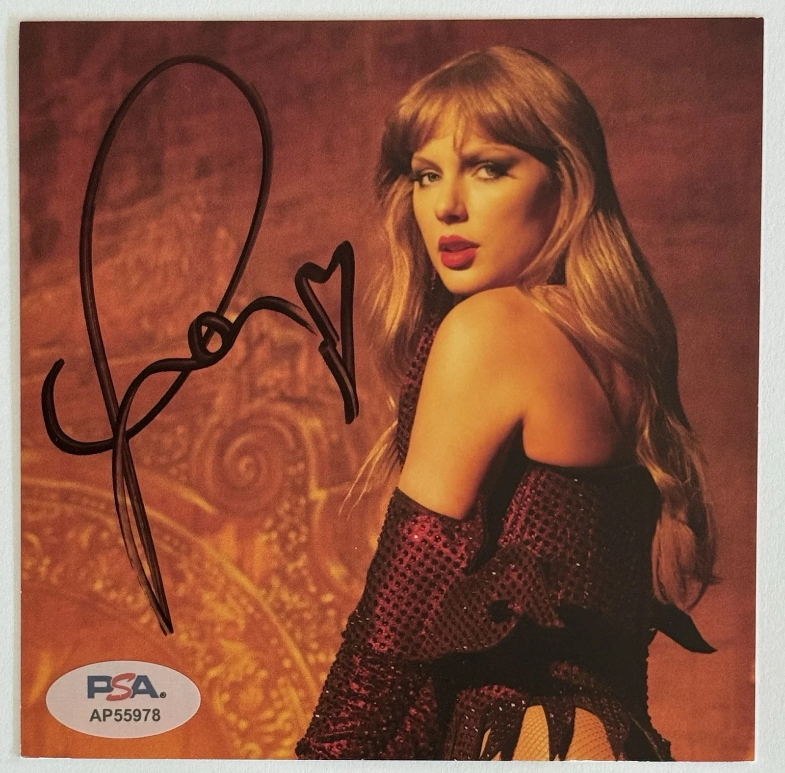 SIGNED TAYLOR SWIFT LIFE OF A SHOWGIRL SEXY PHOTO #3 & CD PSA DNA COA AUTOGRAPH, изображение 5