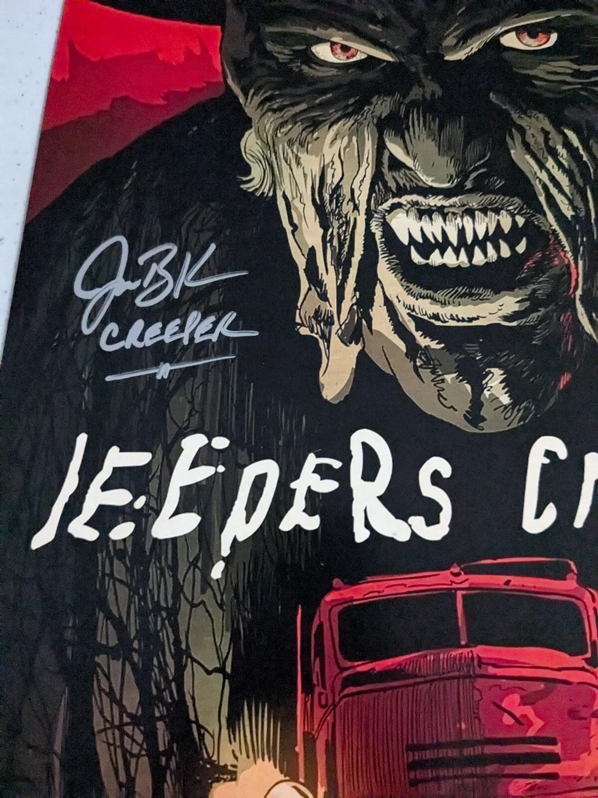 JONATHAN BRECK Signed Jeepers Creepers 11x17 Photo Creeper Autograph BAS JSA C, image 2