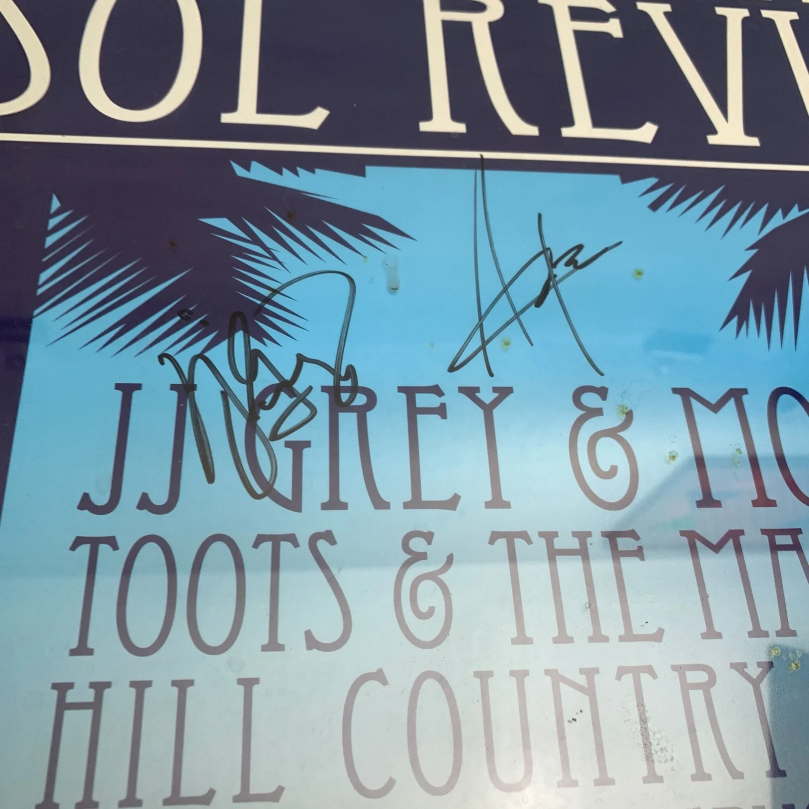 Blackwater Sol Revue JJ Grey Signed Poster 13.5 x26 Autographed And Framed, изображение 2
