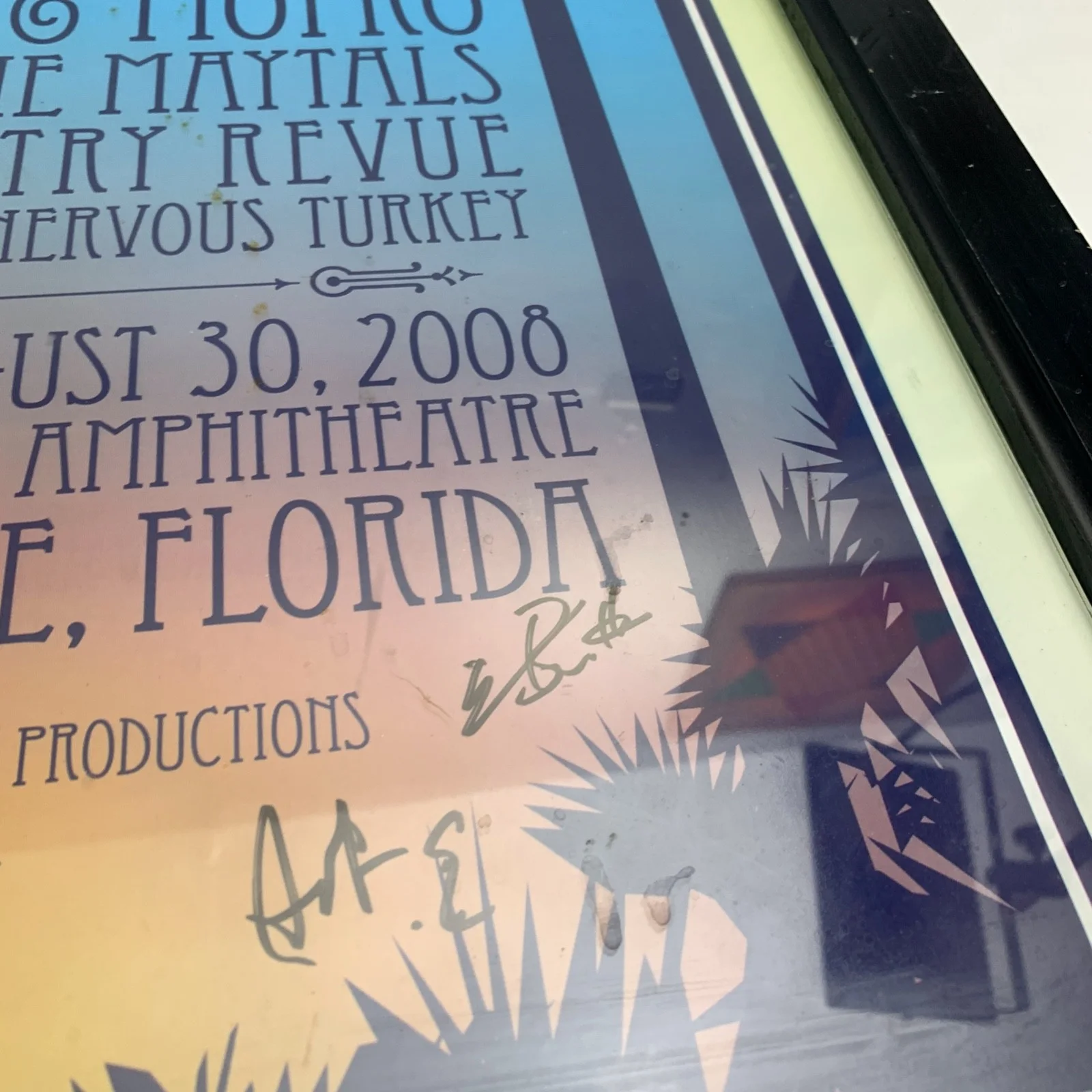 Blackwater Sol Revue JJ Grey Signed Poster 13.5 x26 Autographed And Framed, изображение 4