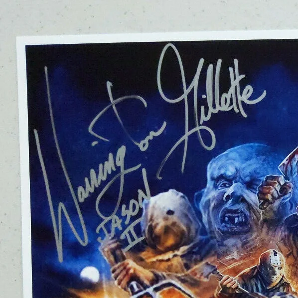 Warrington — Warrington GILLETTE Signed 11x17 Photo Poster Friday the 13th Pt 2 JSA COA C, изображение 2