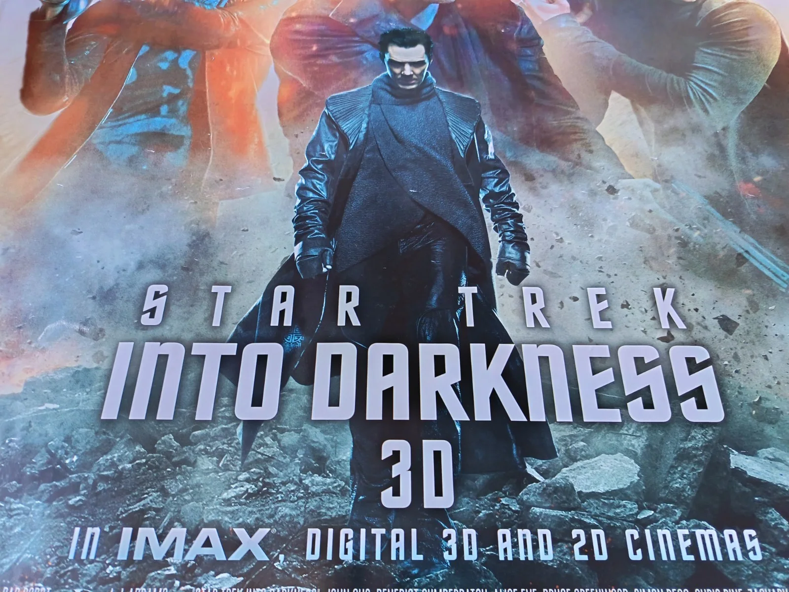 Star Trek Into Darkness 3D Uk Quad 30"x 40" Poster Ex Cinema Display 2013, image 2
