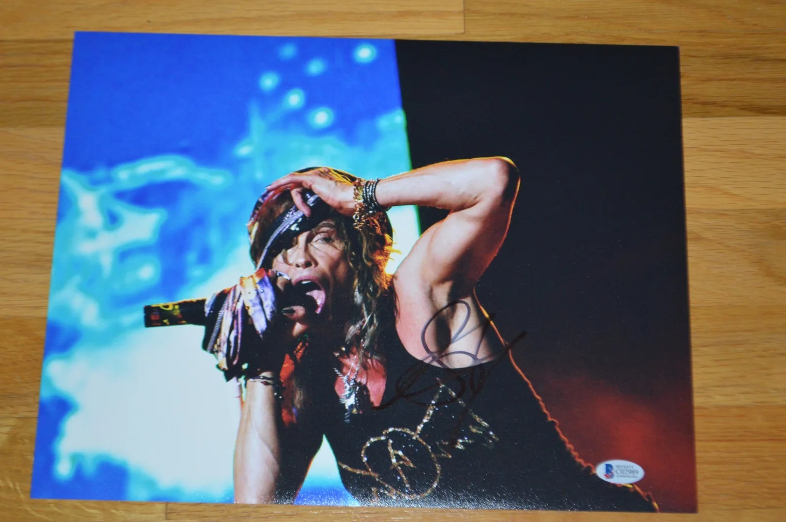 AEROSMITH ~ Steven Tyler Autographed Vintage 11x14Color Photo with Beckett COA, изображение 4