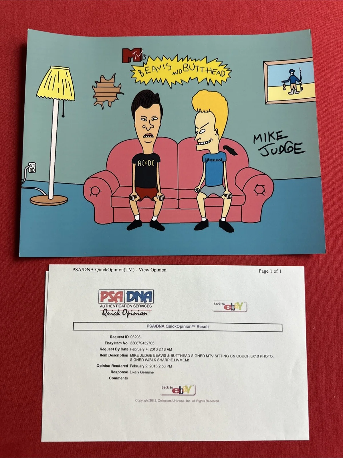 Mike Judge — Mike Judge - Beavis and Butthead - Signed - Autographed New 8x10 - Authentic