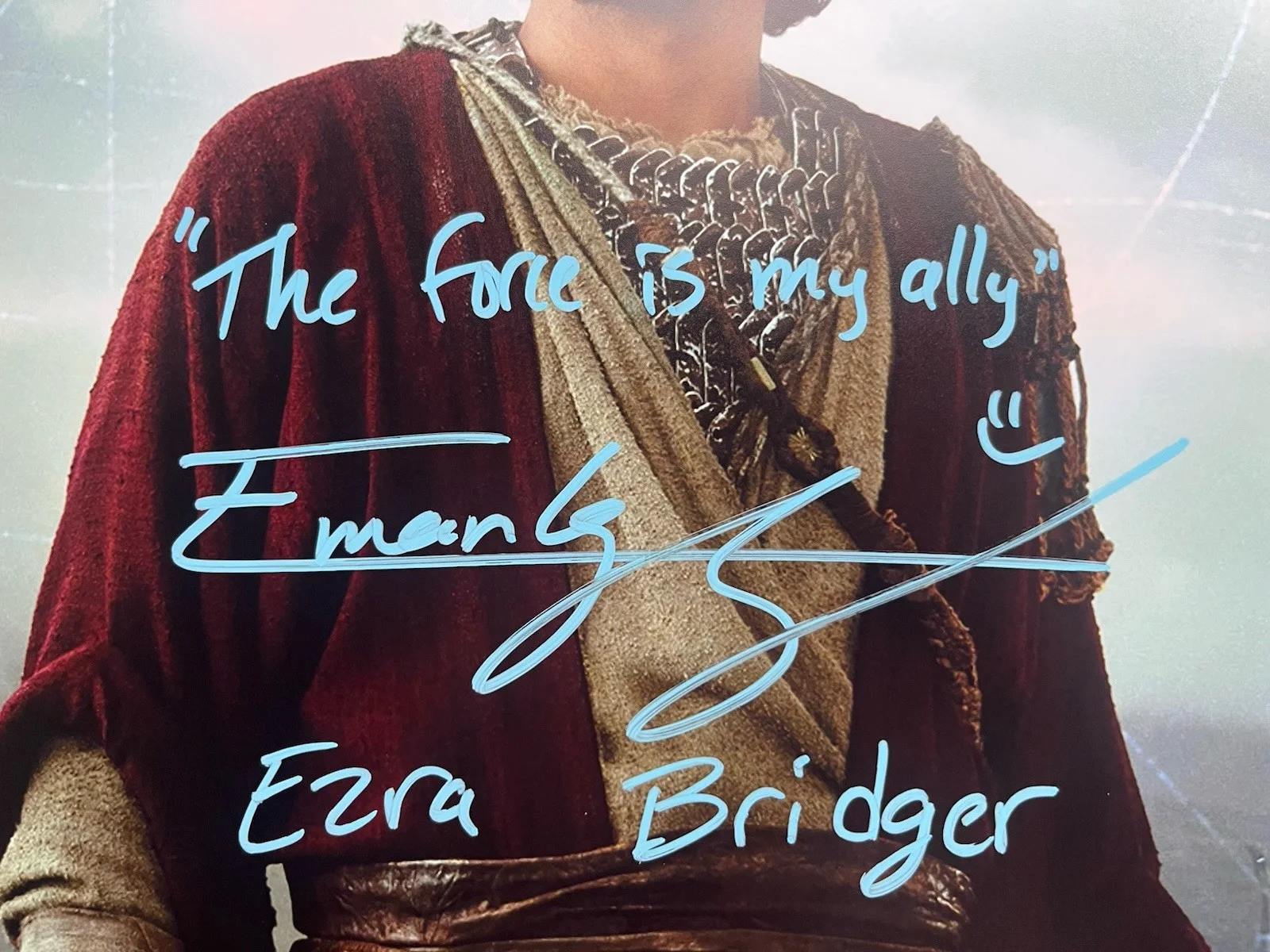 Eman Esfandi — Eman Esfandi Signed Ezra Bridger 11x14 Photo JSA COA AHSOKA Star Wars W/Quote, изображение 4
