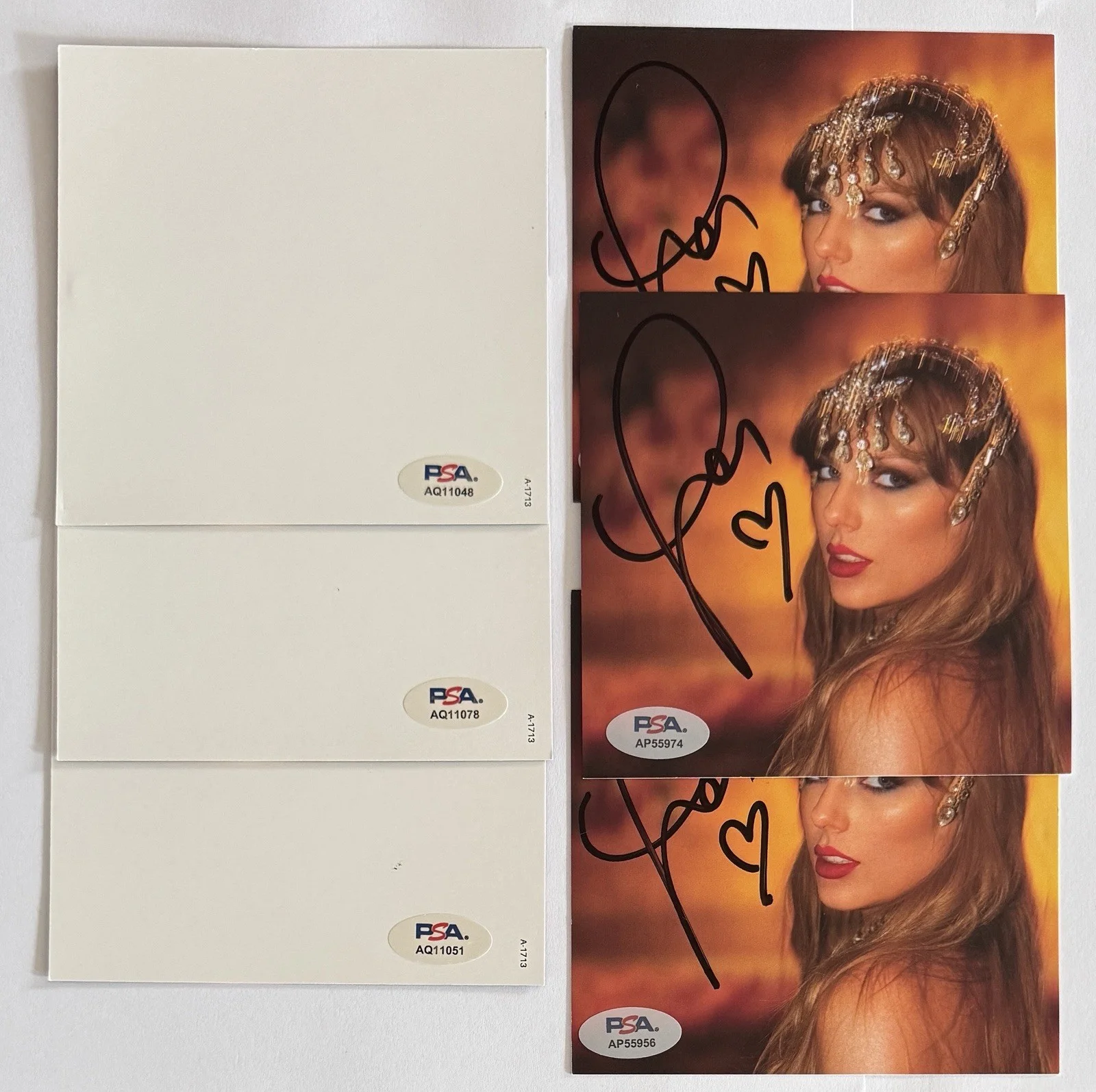 SIGNED TAYLOR SWIFT LIFE OF A SHOWGIRL PHOTO #1 & CD PSA DNA COA AUTOGRAPH AUTO, изображение 2