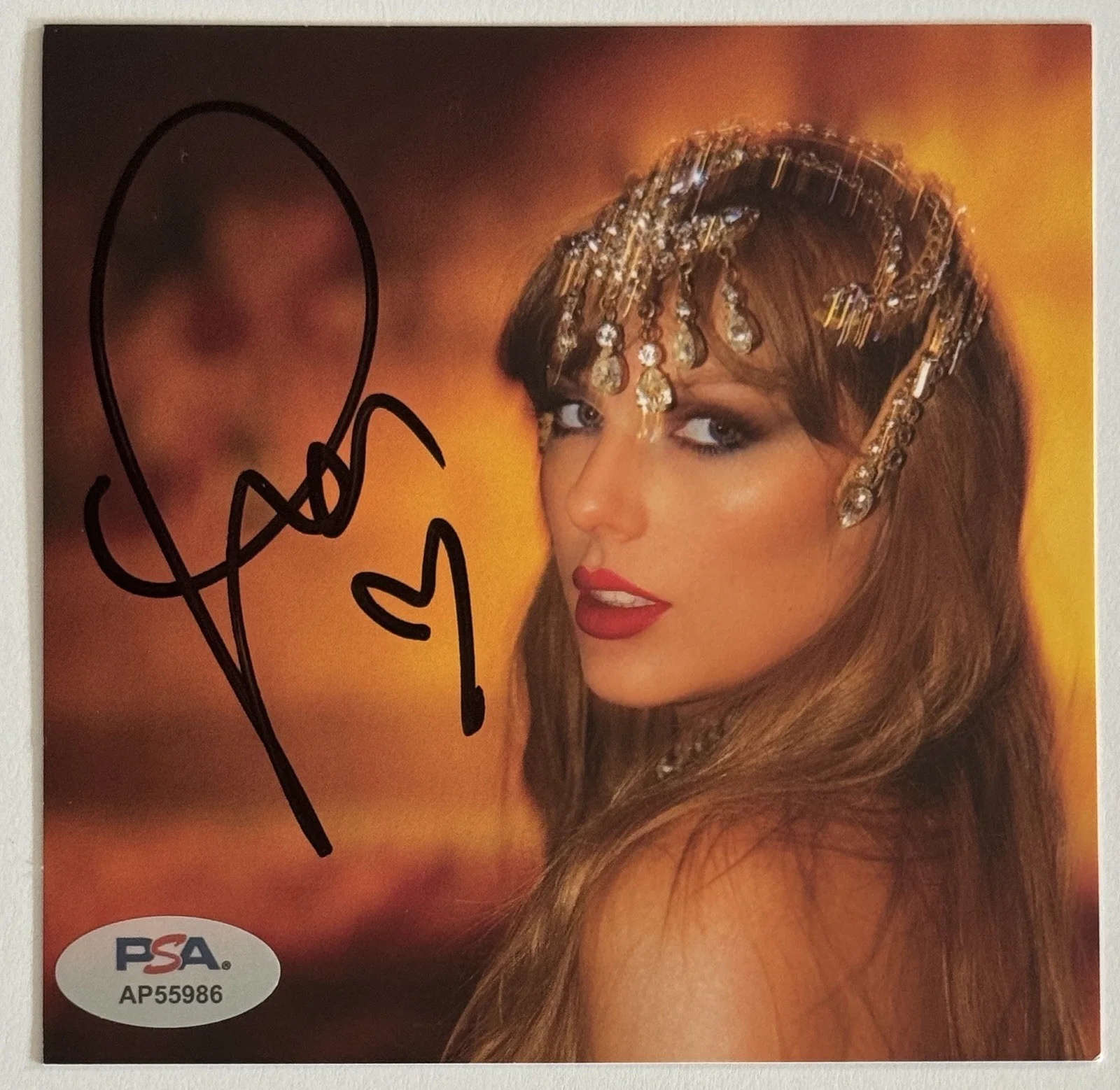 SIGNED TAYLOR SWIFT LIFE OF A SHOWGIRL PHOTO #1 & CD PSA DNA COA AUTOGRAPH AUTO, изображение 3