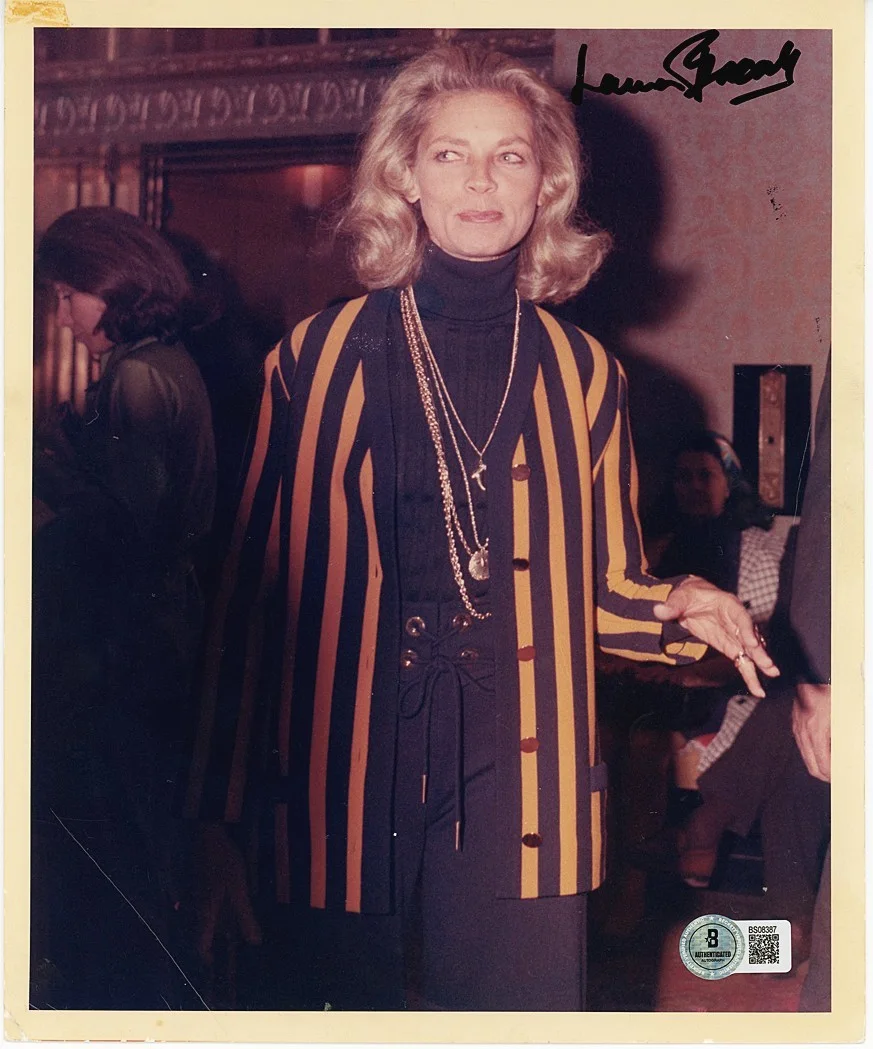 Lauren Bacall — Rare -LAUREN BACALL- BECKETT BAS Signed/Autograph/Auto 8x10 Movie Photo