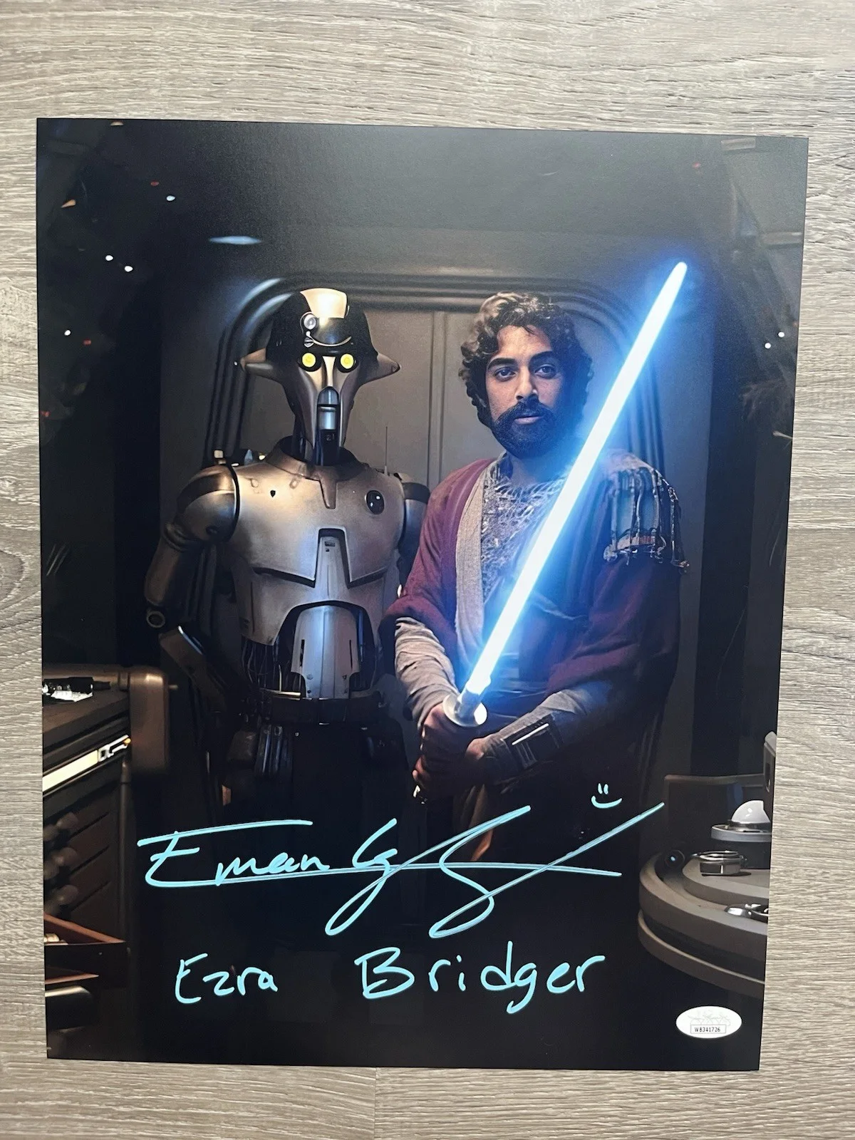 Eman Esfandi — Eman Esfandi Signed Ezra Bridger 11x14 Photo JSA COA AHSOKA Star Wars, image 2