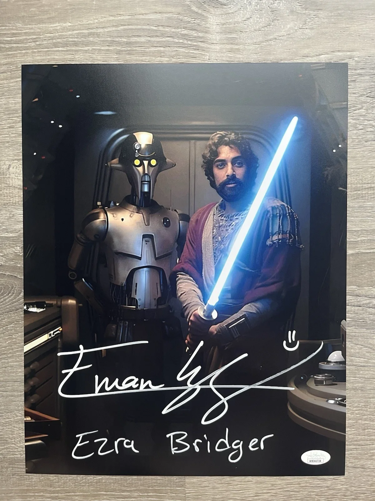 Eman Esfandi — Eman Esfandi Signed Ezra Bridger 11x14 Photo JSA COA AHSOKA Star Wars, image 2