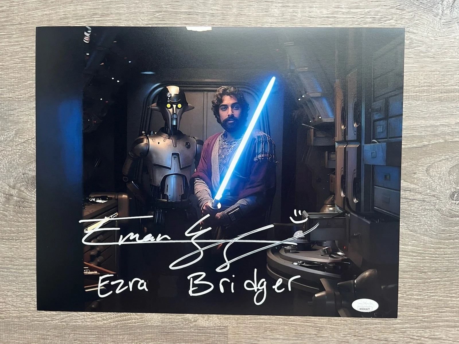 Eman Esfandi — Eman Esfandi Signed Ezra Bridger 11x14 Photo JSA COA AHSOKA Star Wars, image 2