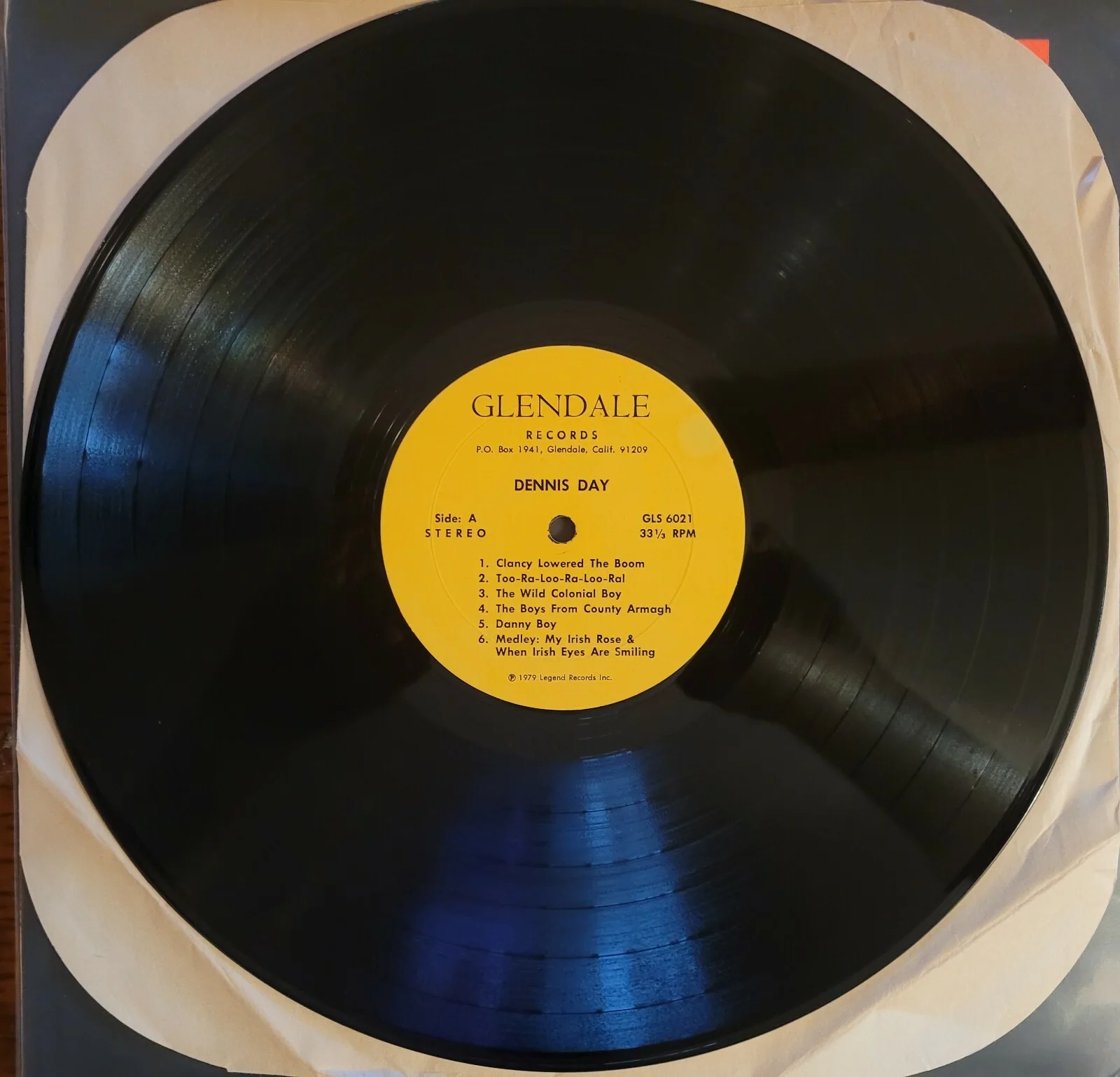 Dennis Day SIGNED America's Favorite Irish Tenor LP GLS 6021 VG+/VG+ RARE HTF, image 4
