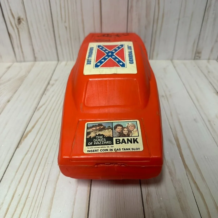 The Dukes Of Hazzard Blow Mold Bank With Signed Autographs of Daisy & Luke RARE, изображение 4