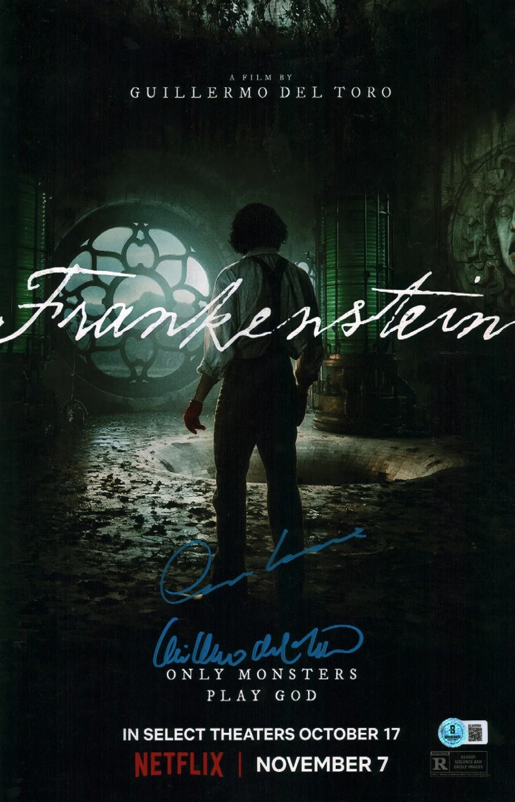 oscar isaac and guillermo del toro — Oscar Isaac Guillermo Del Toro Signed Autograph Frankenstein 11x17 Photo BAS COA