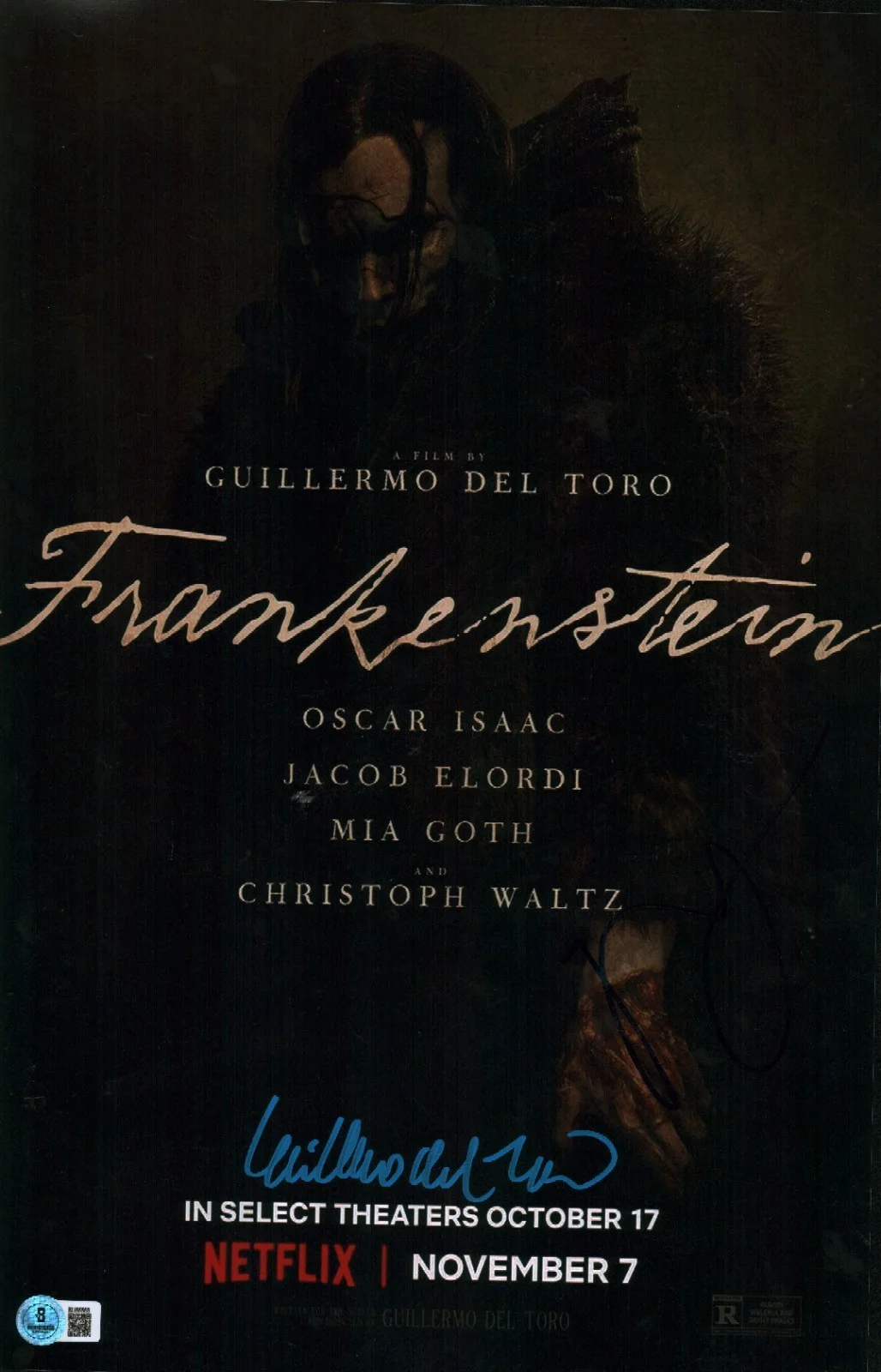 mia goth and guillermo del toro — Mia Goth Guillermo Del Toro Signed Autograph Frankenstein 11x17 Photo BAS COA