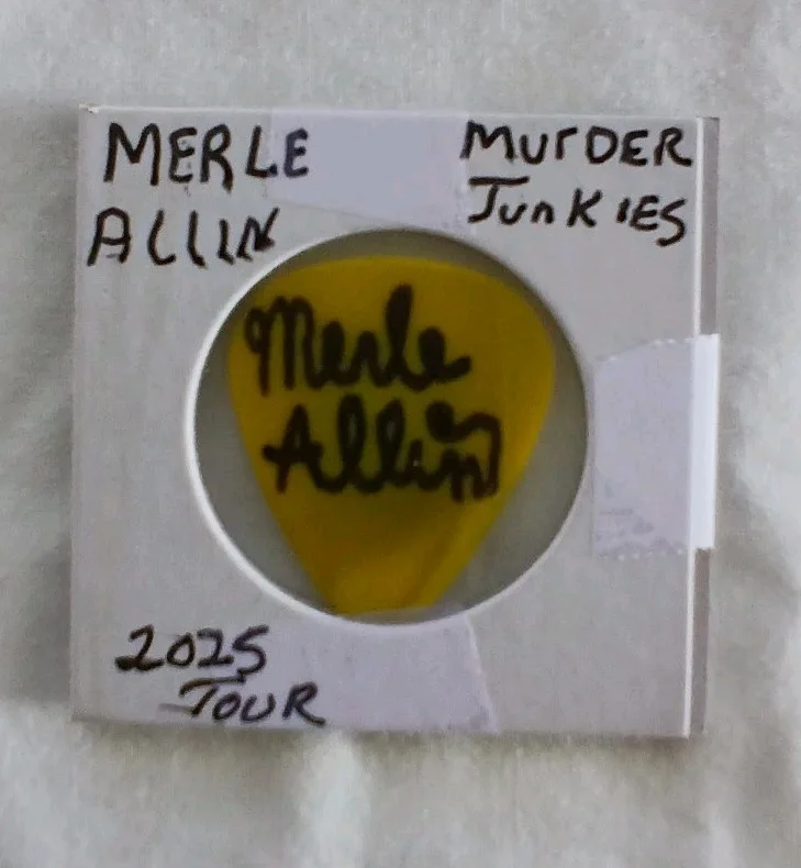 Merle Allin Murder Junkies Tour Issued Guitar Pick 2025 Hand Signed, image 3