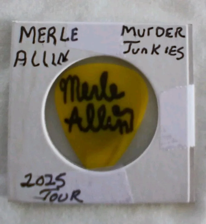Merle Allin Murder Junkies Tour Issued Guitar Pick 2025 Hand Signed, image 4