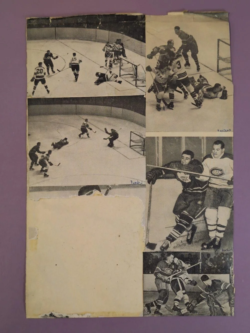 Vintage La Patrie Album Sportif Page - Red O'Quinn Football / Hockey Photos, изображение 2