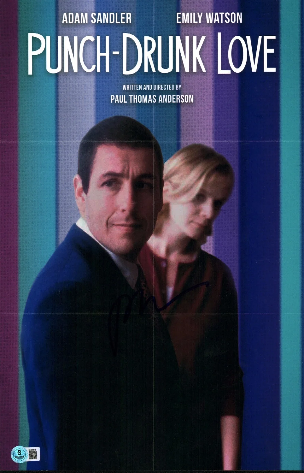 Paul Thomas Anderson — Paul Thomas Anderson Signed Punch Drunk Love Director 11x17 Photo Poster BAS COA