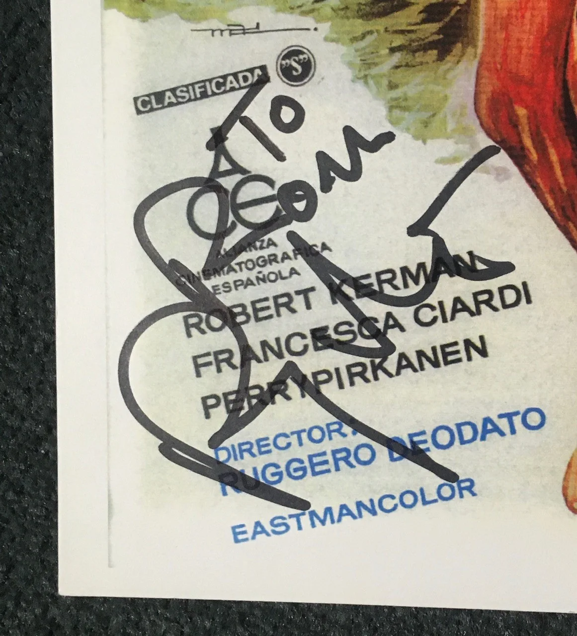 Ruggero Deodato — CANNIBAL HOLOCAUST Director RUGGERO DEODATO 8 1/2x11 AUTOGRAPHED POSTER PHOTO!, изображение 2