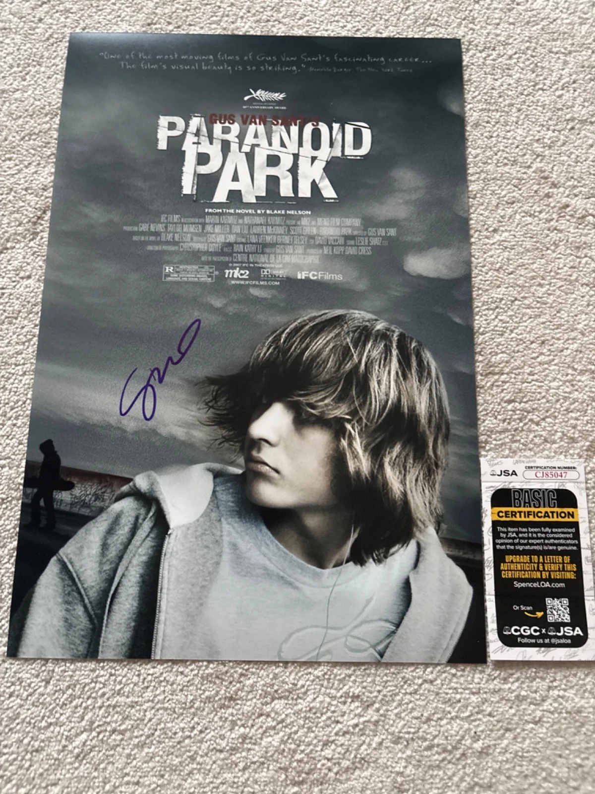 Gus Van Sant — Gus Van Sant signed photo 12X18 exact proof JSA COA autographed Paranoid Park, изображение 2
