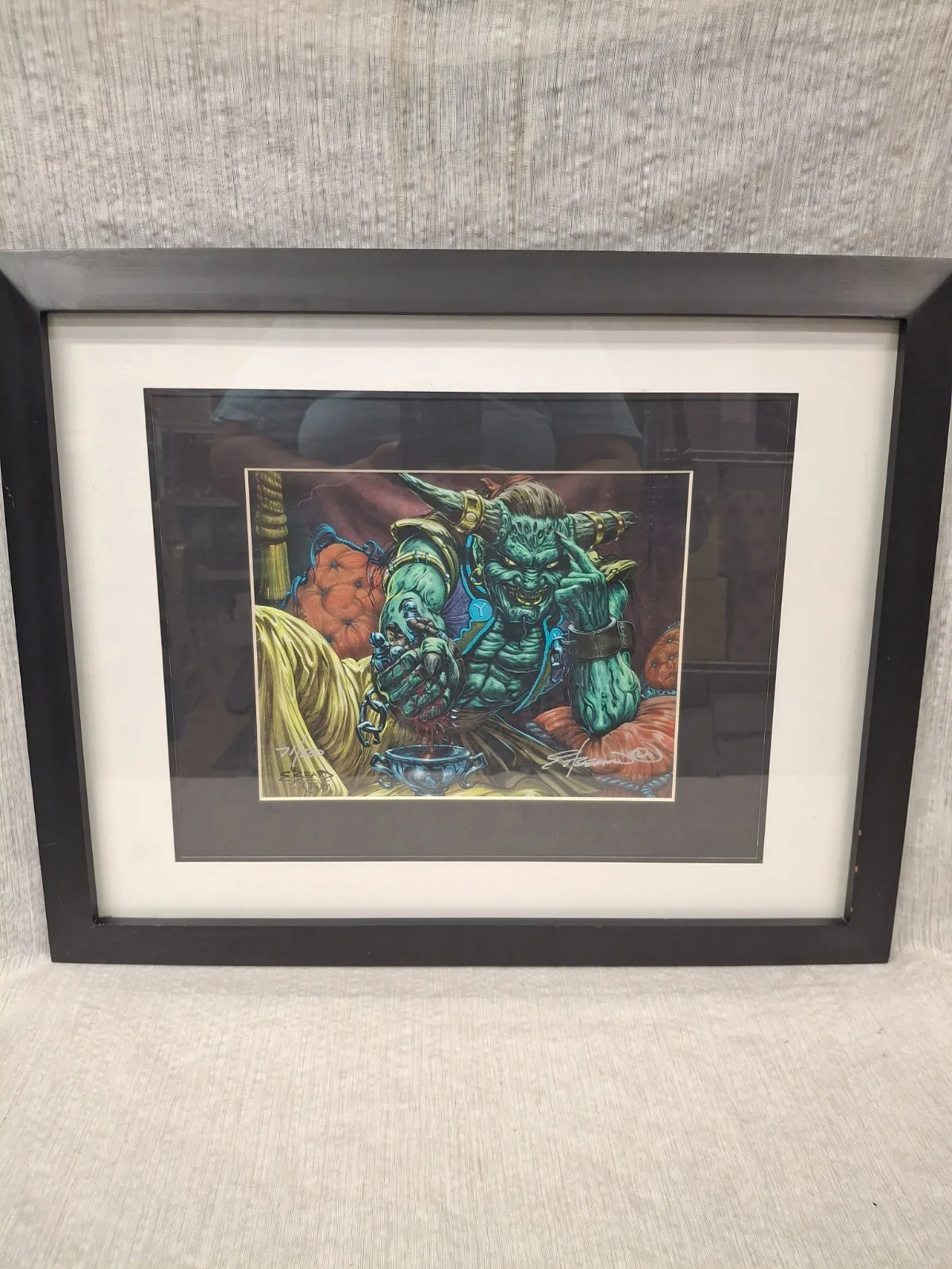 Magic the Gathering Limited Edition 71/500 Signed Juzam Djinn Artwork, изображение 2