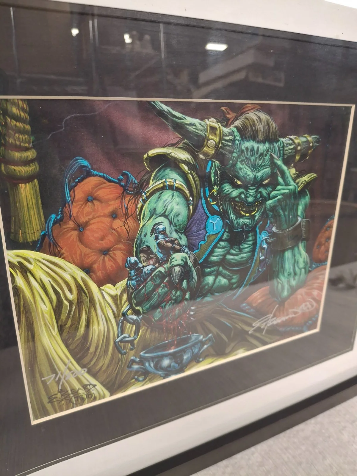 Magic the Gathering Limited Edition 71/500 Signed Juzam Djinn Artwork, изображение 3