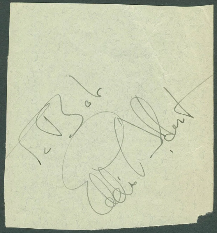 Eddie Albert — EDDIE ALBERT - INSCRIBED SIGNATURE