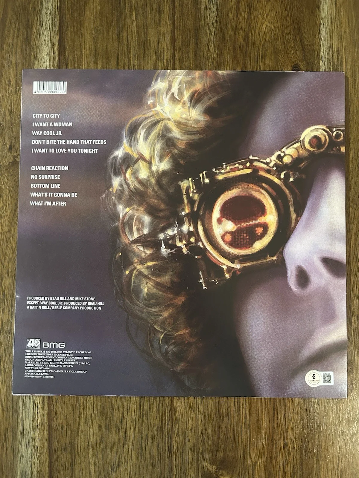 Stephen Pearcy ‘Ratt’ Band Signed ‘Reach For The Sky’ Vinyl Album Beckett, изображение 3