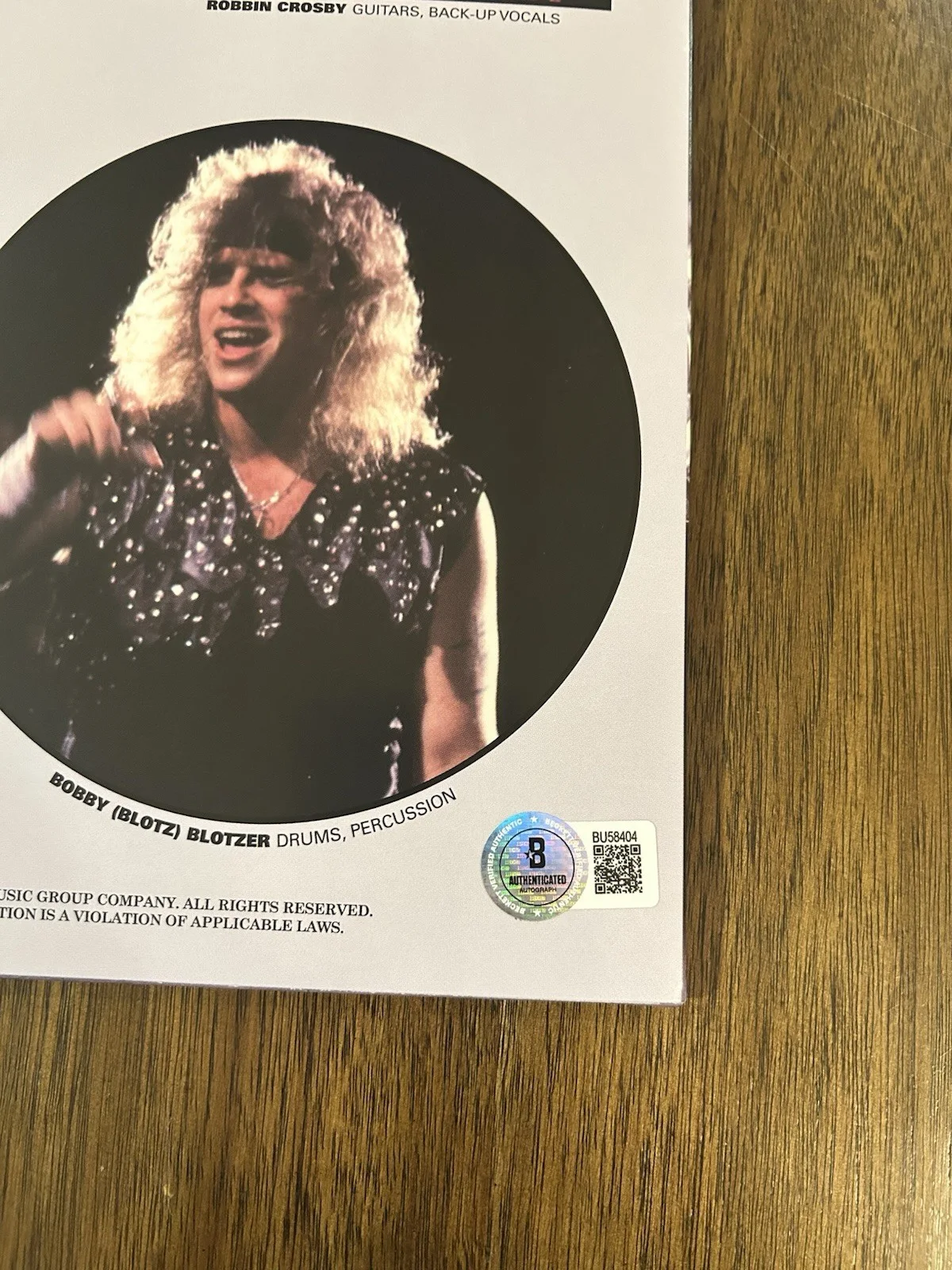 Stephen Pearcy ‘Ratt’ Band Signed ‘Invasion Of Your Privacy’ Vinyl Album Beckett, изображение 4