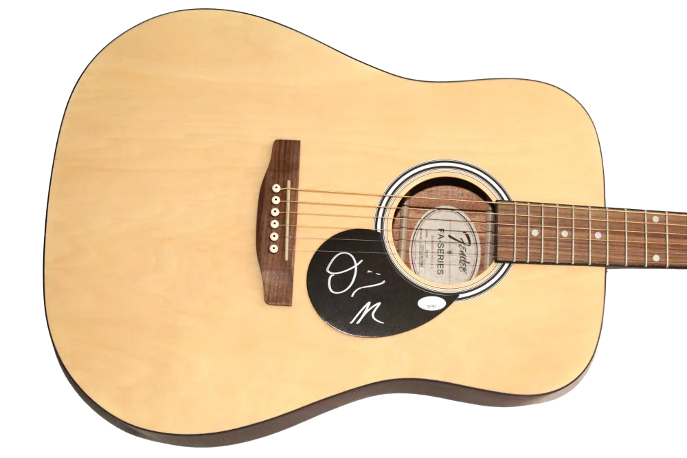 Olivia Rodrigo — Olivia Rodrigo Signed Autograph Full Size Fender Acoustic Guitar - Sour JSA COA
