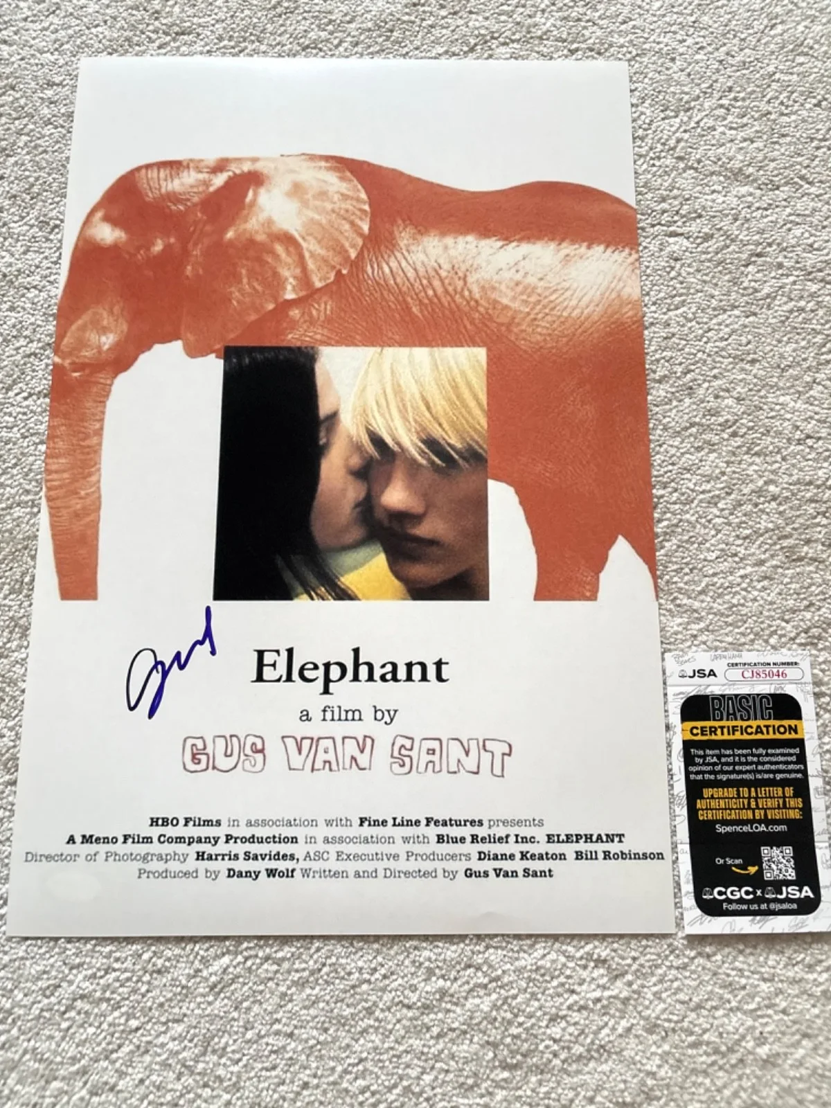 Gus Van Sant — Gus Van Sant signed photo 12X18 exact proof JSA COA autographed Elephant, image 2