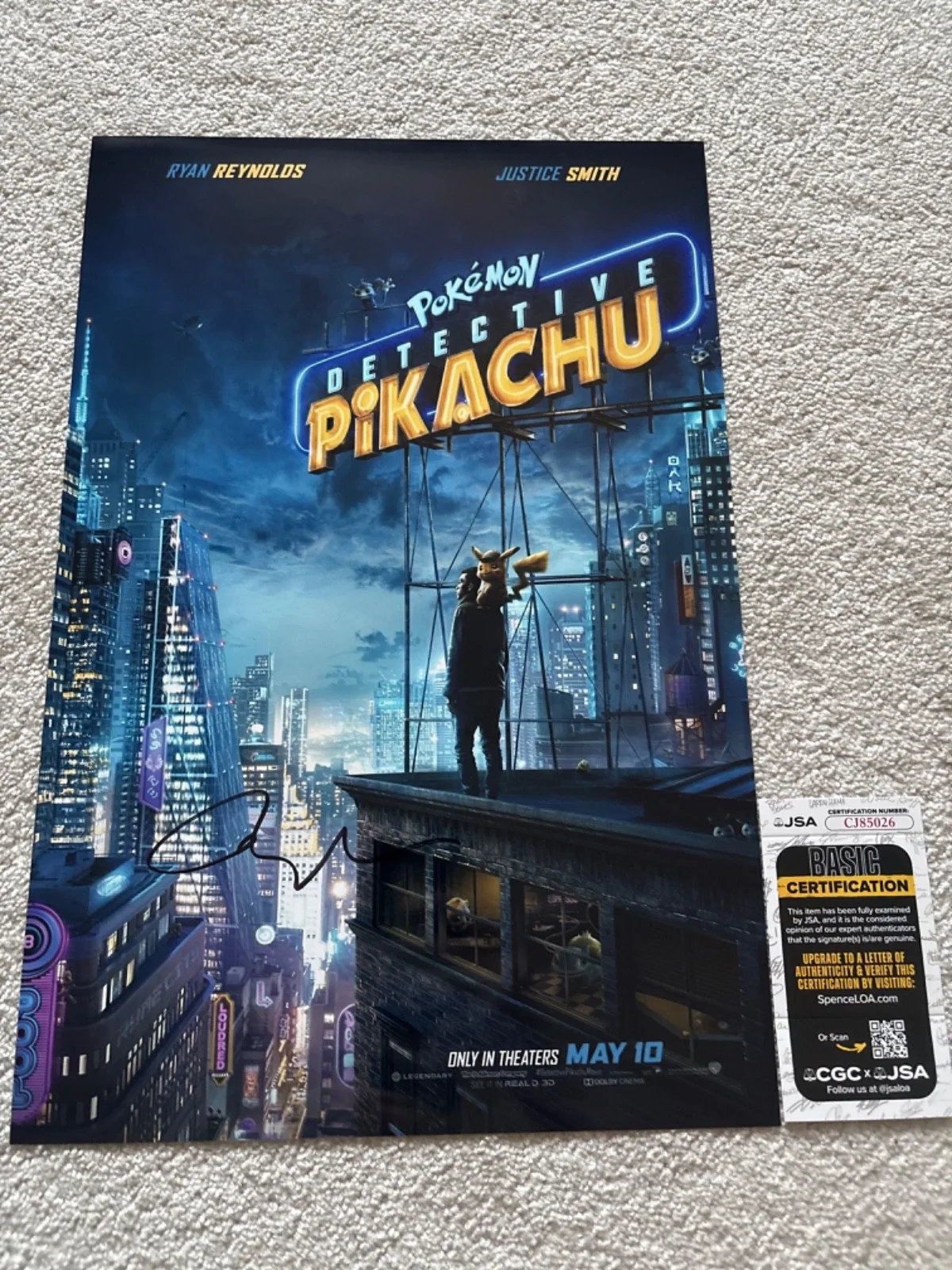 Ryan Reynolds — Ryan Reynolds signed photo 12X18 exact proof JSA COA autograph Detective Pikachu, изображение 2