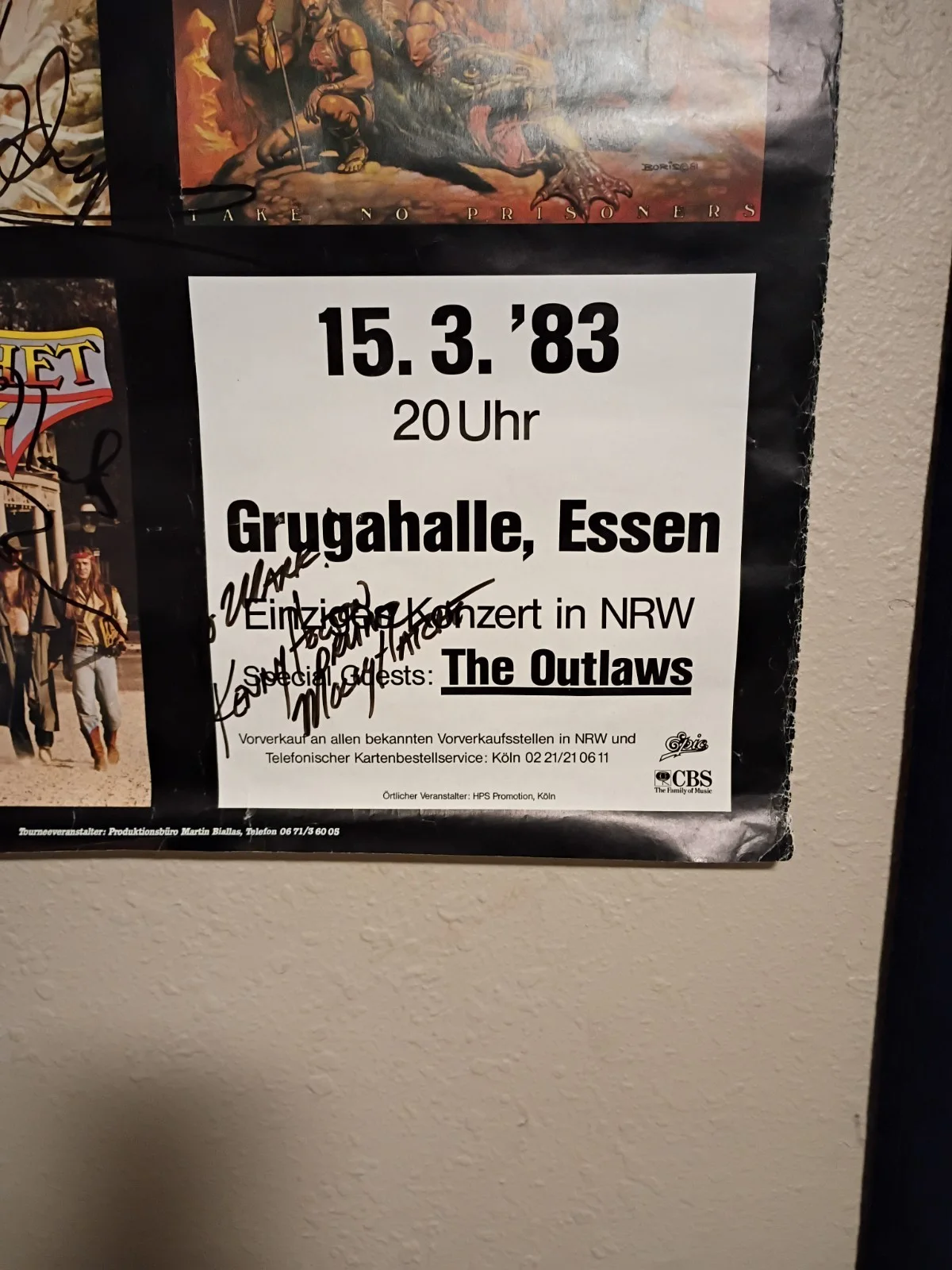 original autographed molly hatchet concert poster from 83, image 2