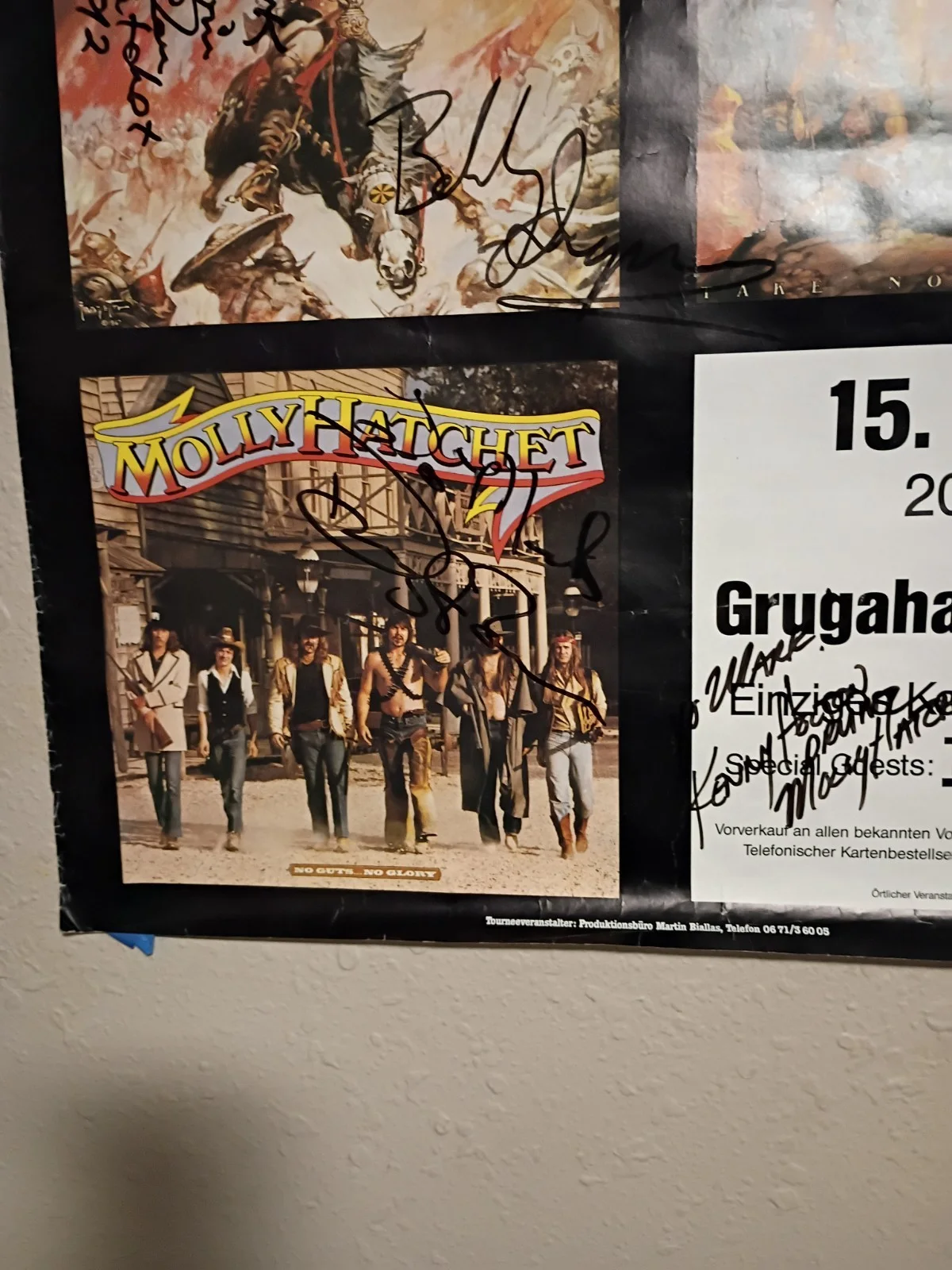original autographed molly hatchet concert poster from 83, image 3
