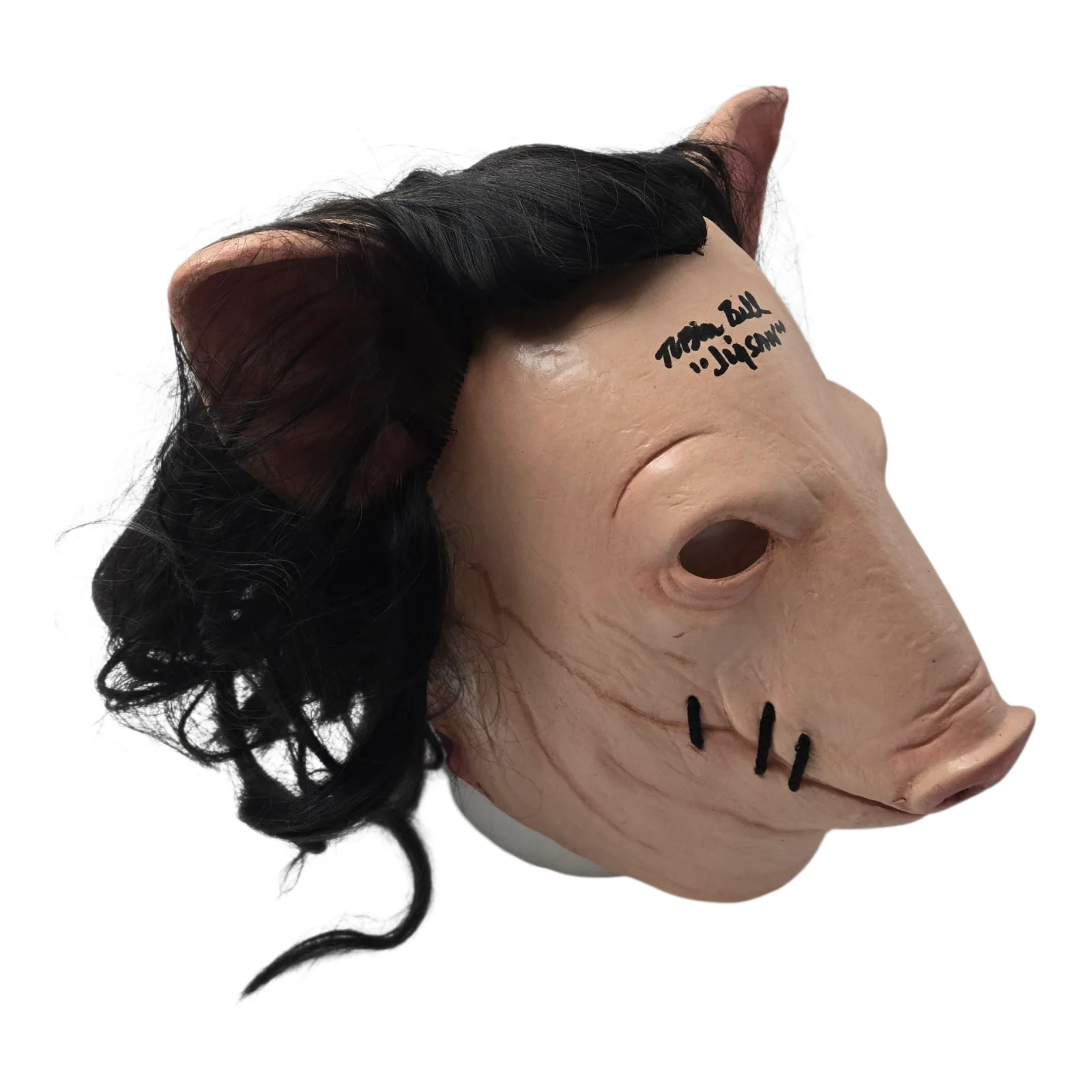 Tobin Bell — Tobin Bell Signed Billy Mask SAW Pig Jigsaw Trick or Treat Autograph Beckett 273, image 3