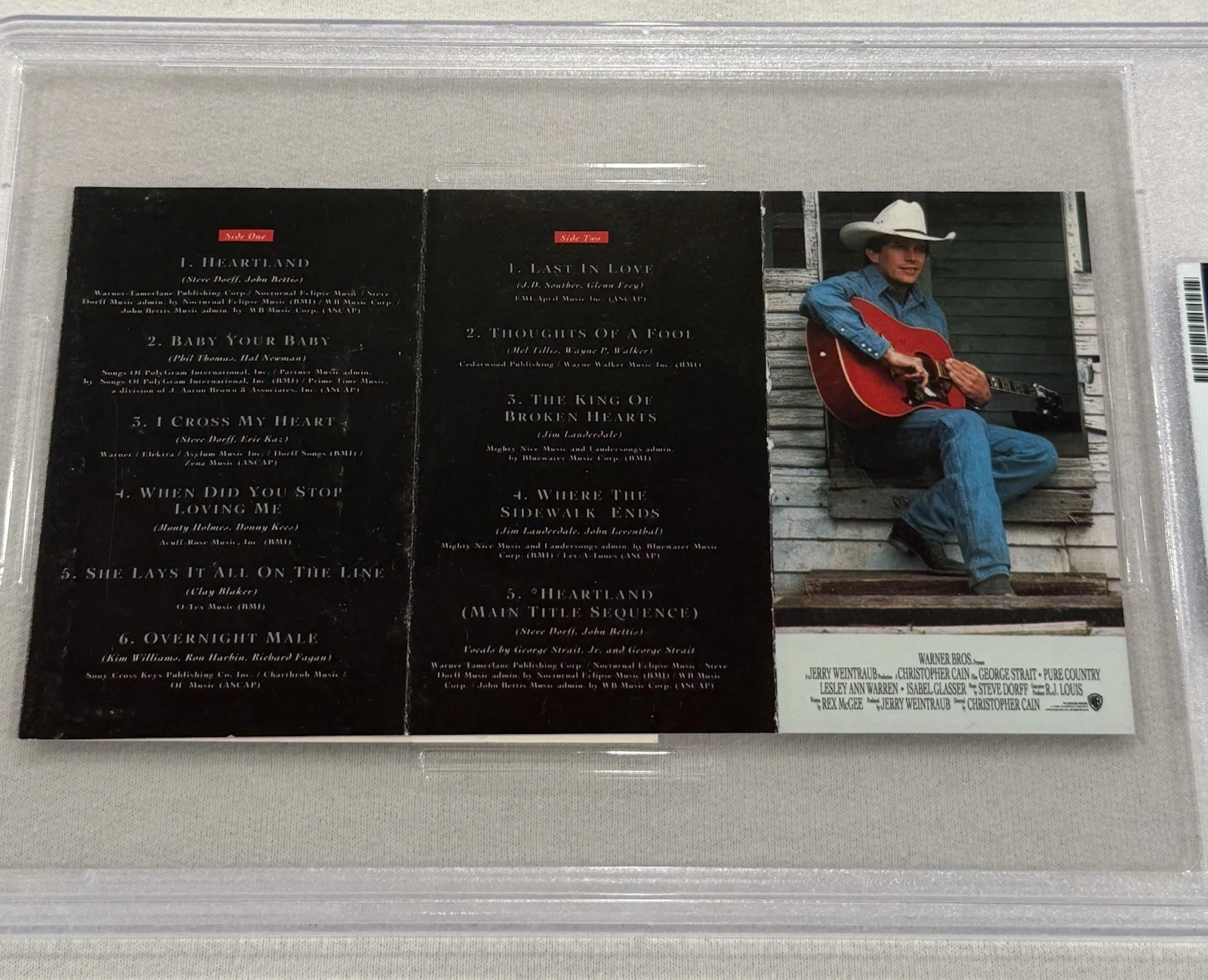 George Strait Signed Pure Country Cassette Cover PSA Authentic Autograph, image 4