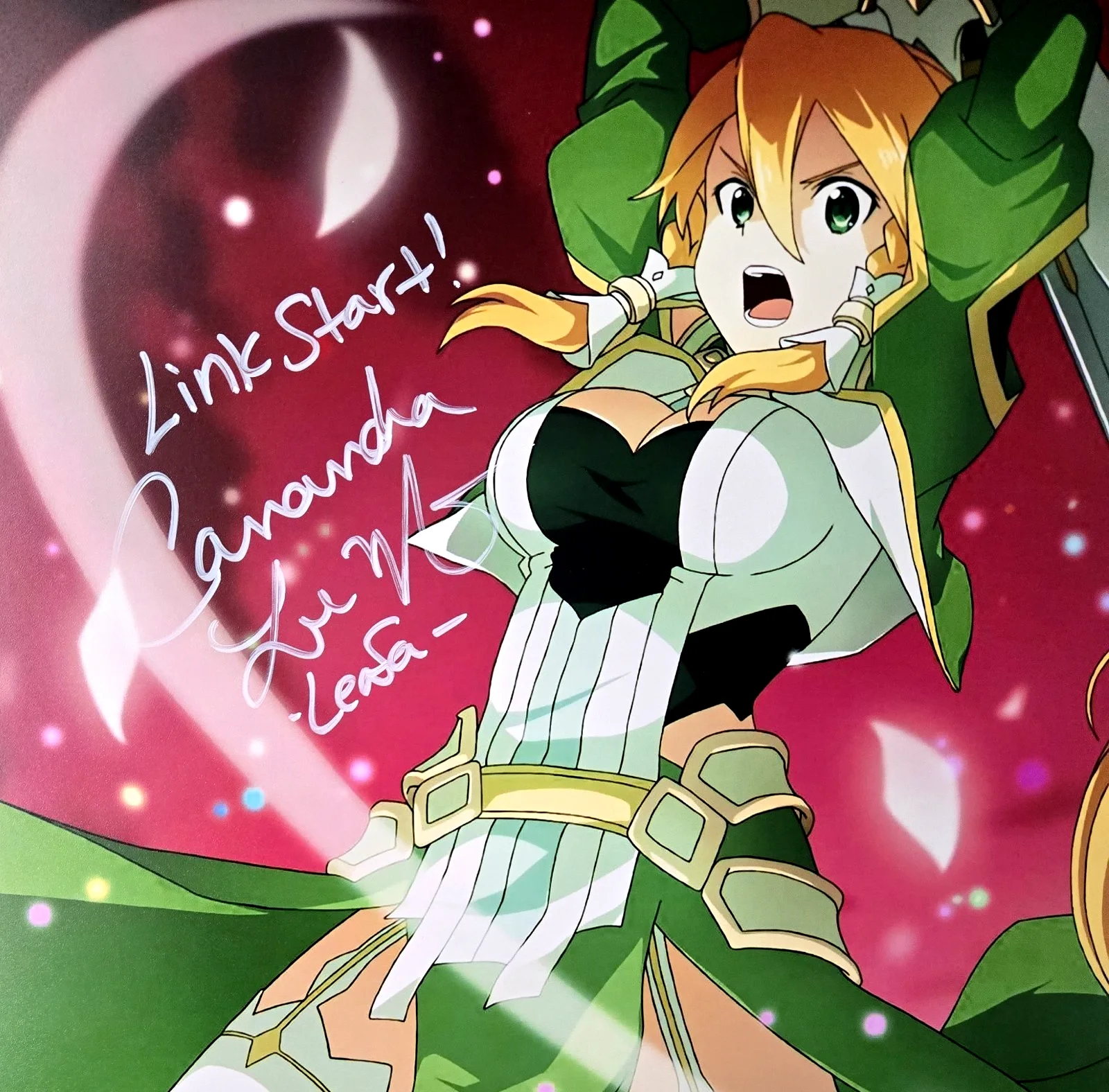Cassandra Lee Morris — Cassandra Lee Morris Signed Photo Leafa Sword Art Online 11x14 Autograph JSA 502, image 2