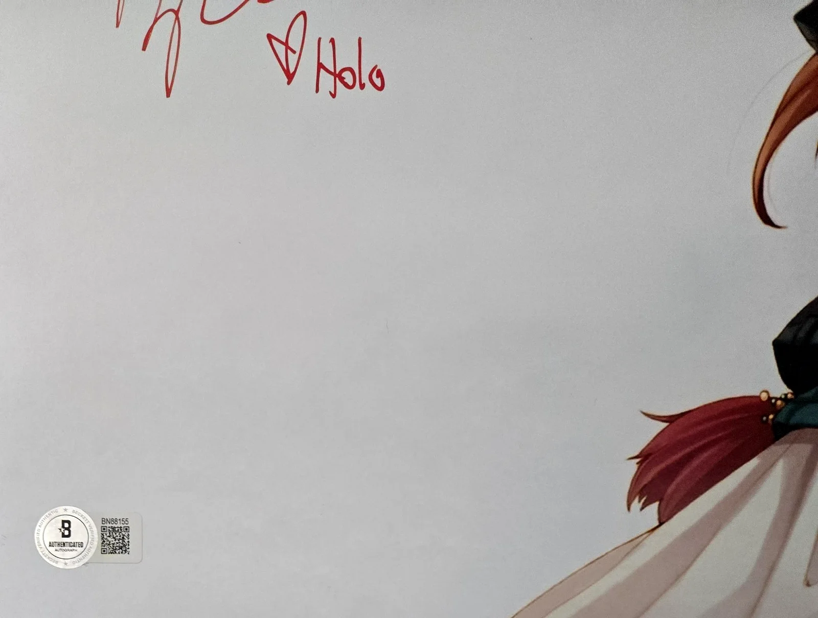 BRINA PALENCIA — Brina Palencia Signed Photo Holo Spice Wolf Autograph Anime Manga Beckett COA 55, изображение 2
