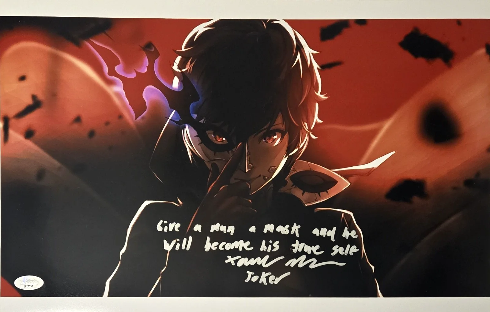 XANDER MOBUS — Xander Mobus Signed Photo Persona Joker Ren Video Game Autograph JSA COA 557